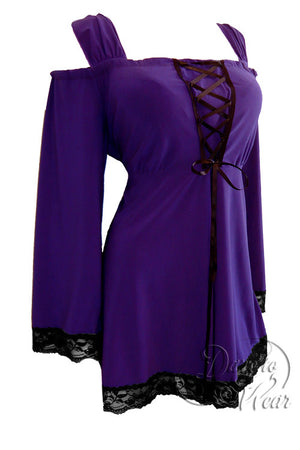 Dare To Wear Victorian Gothic Women's Plus Size Indulgence Corset Top Perfect Purple