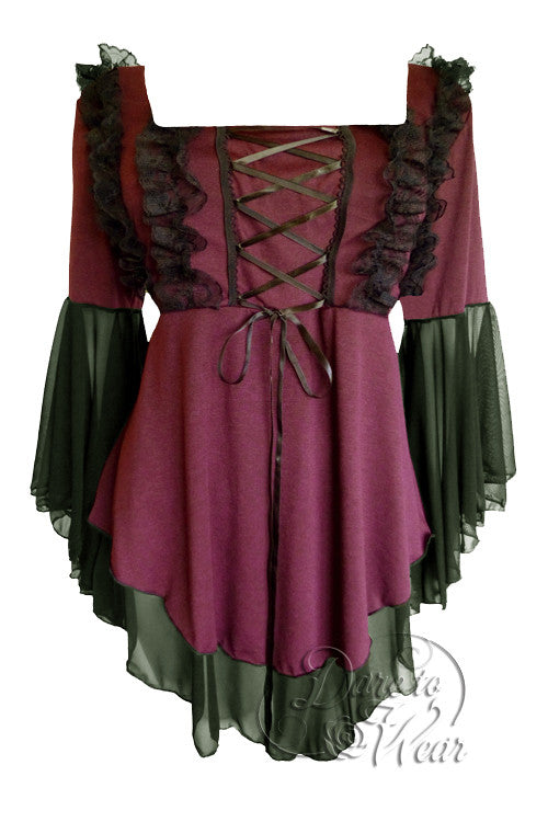 Dare To Wear Victorian Gothic Women's Fairy Tale Corset Top Ruby