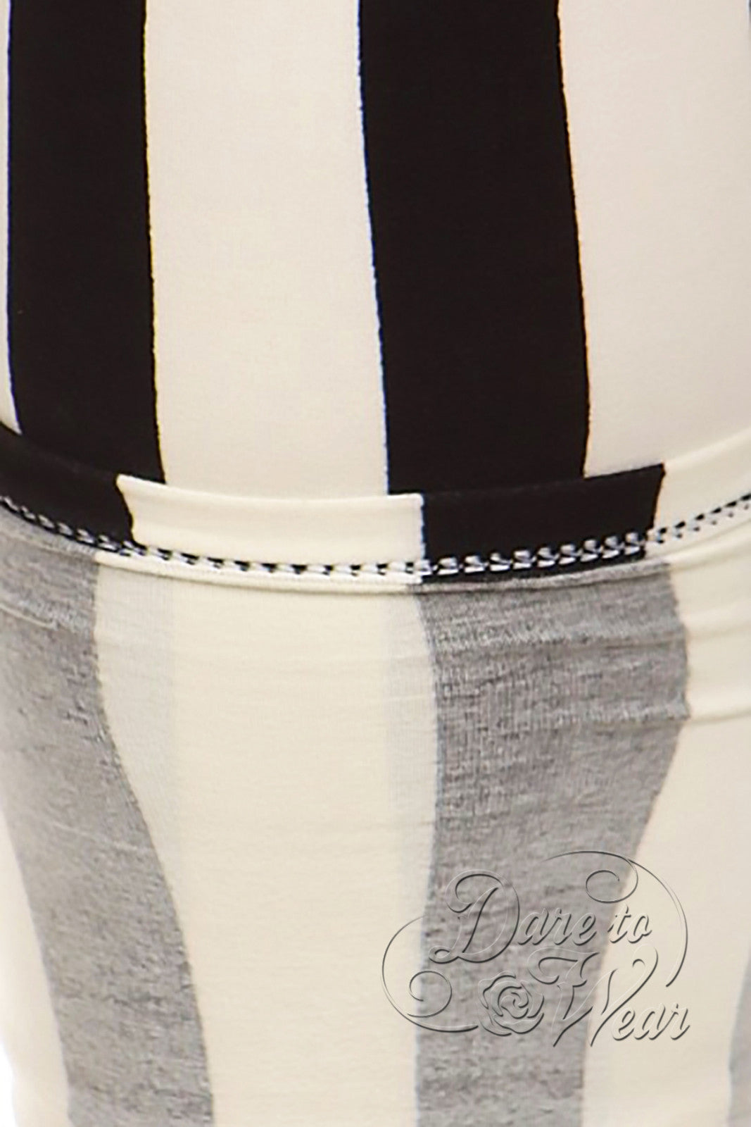 Beetlejuice Stripes Bodysuit Striped Black White Yoga Pants
