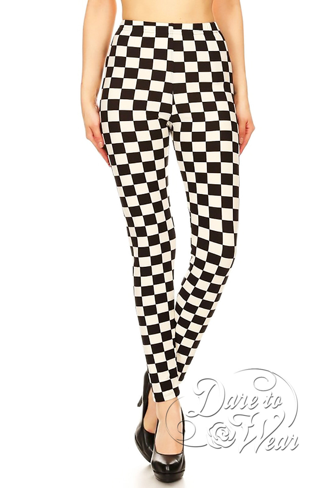 Peached Leggings in Checkmate  Chess Board Checkered Flag Tights - Dare  Fashion Globe