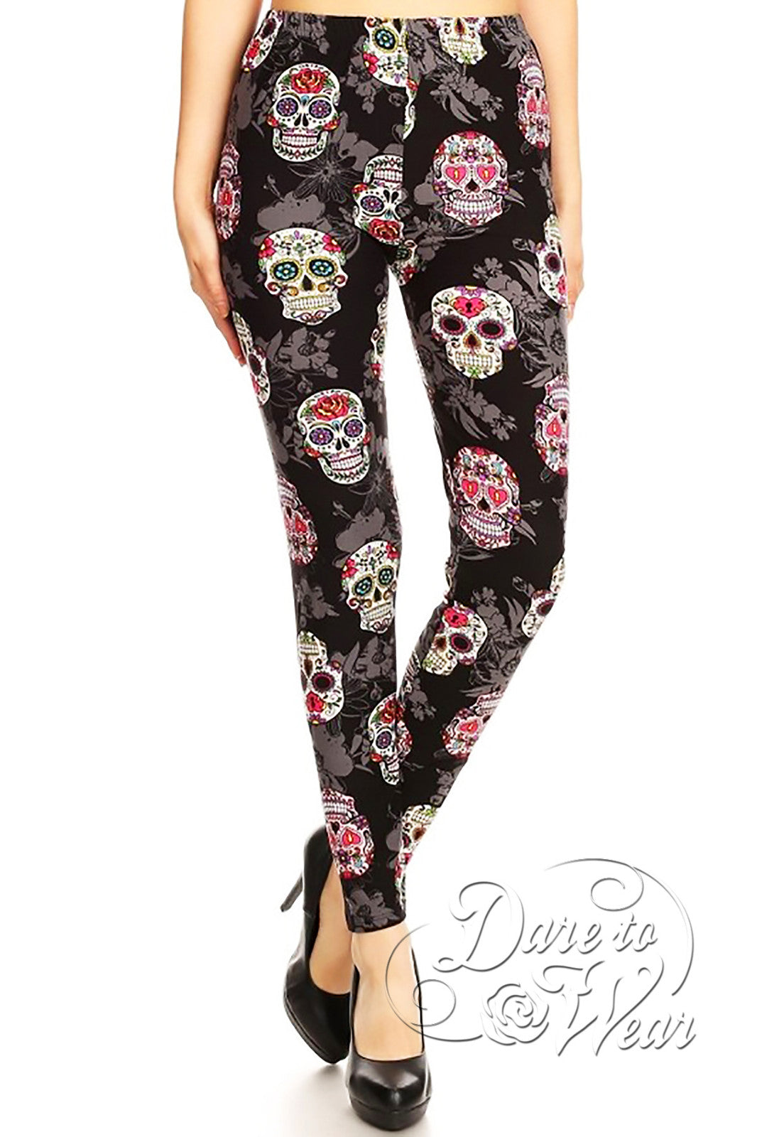 Skeleton Leggings Women, Halloween Bones Goth Printed Yoga Pants Graph