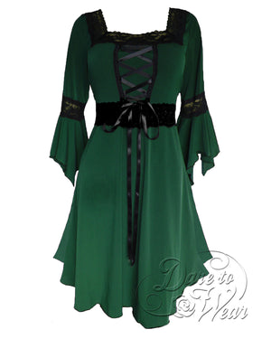 Dare Fashion Magick Witch  D01 Envy Renaissance Gothic Witch Dress Gown