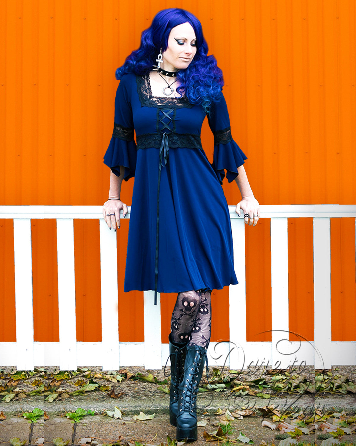 Magick Witch Costume with Renaissance Dress, Midnight