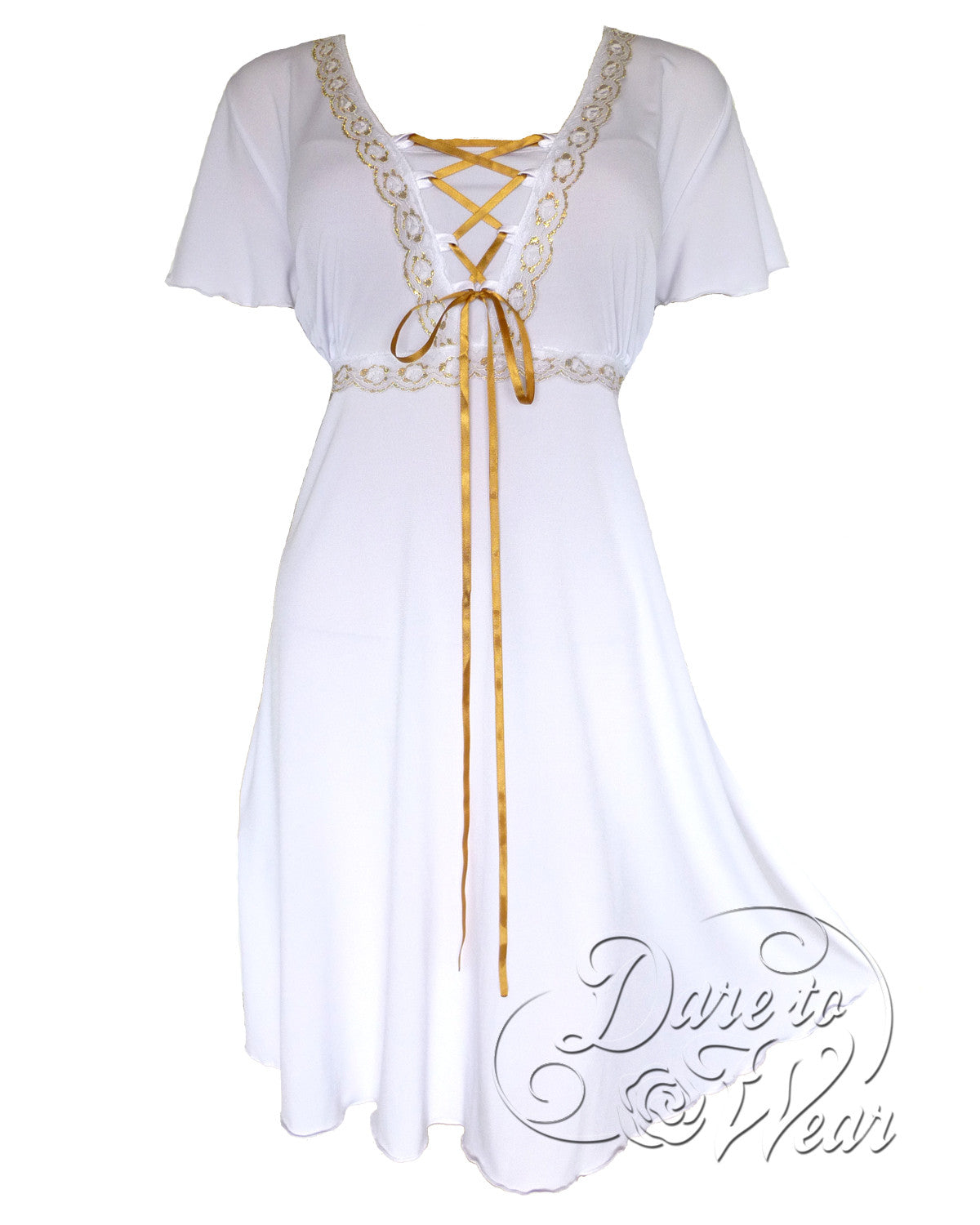 Angel Dress in White/Gold Angel Dress in White/Gold