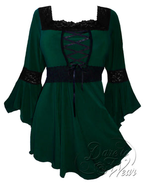 Dare Fashion Spellcaster Witch  F05 Envy Victorian Gothic Corset Blouse