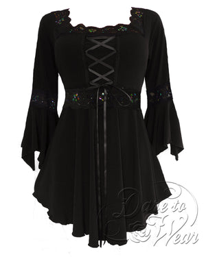 Dare Fashion Renaissance Long sleeve top F05 Starling Victorian Gothic Corset Blouse
