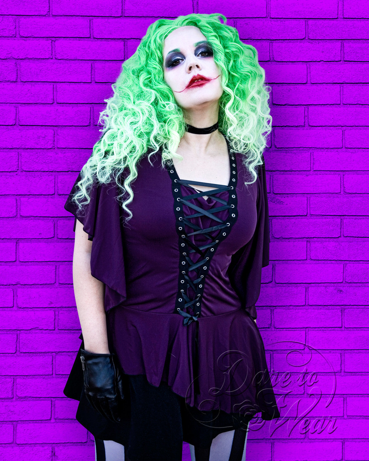 Model in Dare to Wear Alchemy Top in Turquoise