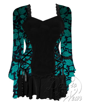 Dare Fashion Bolero Top F29 Ivy Victorian Steampunk Lace Corset Blouse