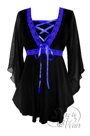 Bewitched Top in Black/Royal