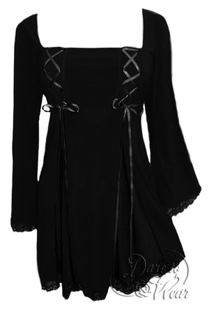 Dare To Wear Victorian Gothic Women's Gemini Princess Corset Top Black