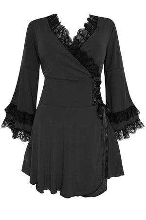 Dare to Wear Victorian Gothic Steampunk Victoria Corset Top in Black