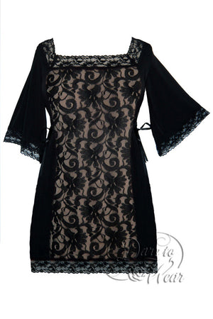 Dare To Wear Victorian Gothic Women's Plus Size Elegance Corset Top/Mini-dress Tan