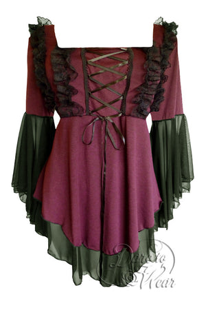 Dare To Wear Victorian Gothic Women's Fairy Tale Corset Top Ruby