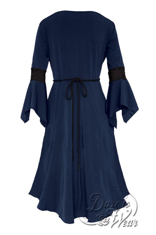 Renaissance Dress in Midnight | Indigo Blue Gothic Victorian Corset Gown - Dare Fashion Globe Renaissance Dress in Midnight | Indigo Blue Gothic Victorian Corset Gown - Dare Fashion Globe