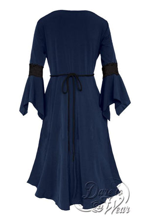 Renaissance in Midnight | Indigo Blue Gothic Victorian Corset Dress