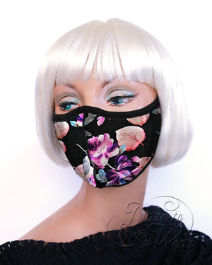 Dare Fashion Myriad Mask M01 Moonlit Orchid Victorian Gothic Cloth Face Cover