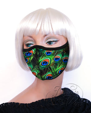 Dare Fashion Myriad Mask M01 Peacock Party Victorian Gothic Cloth Face Cover