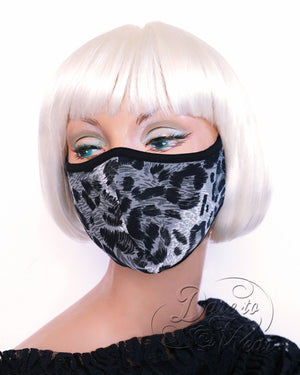 Dare Fashion Myriad Mask M01 SnowLeopard Victorian Gothic Cloth Face Cover