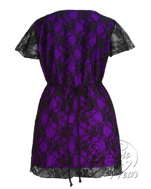 Dare Fashion Sweetheart Top S09 PurpleB Victorian Gothic Corset Chemise