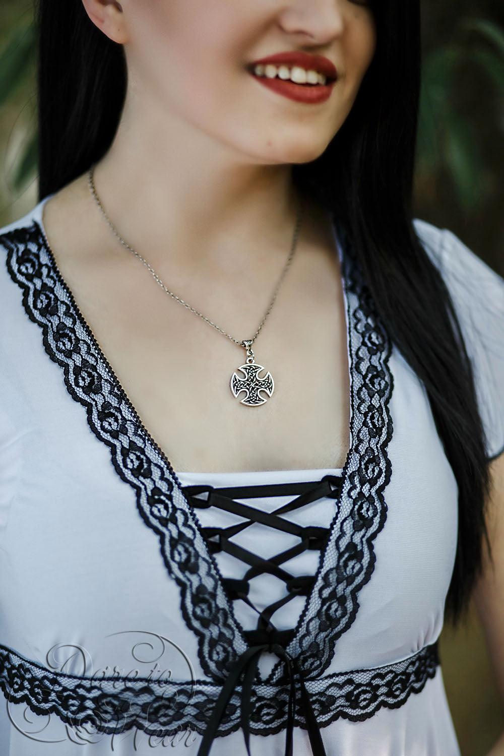 Angel Top in Coral/Silver