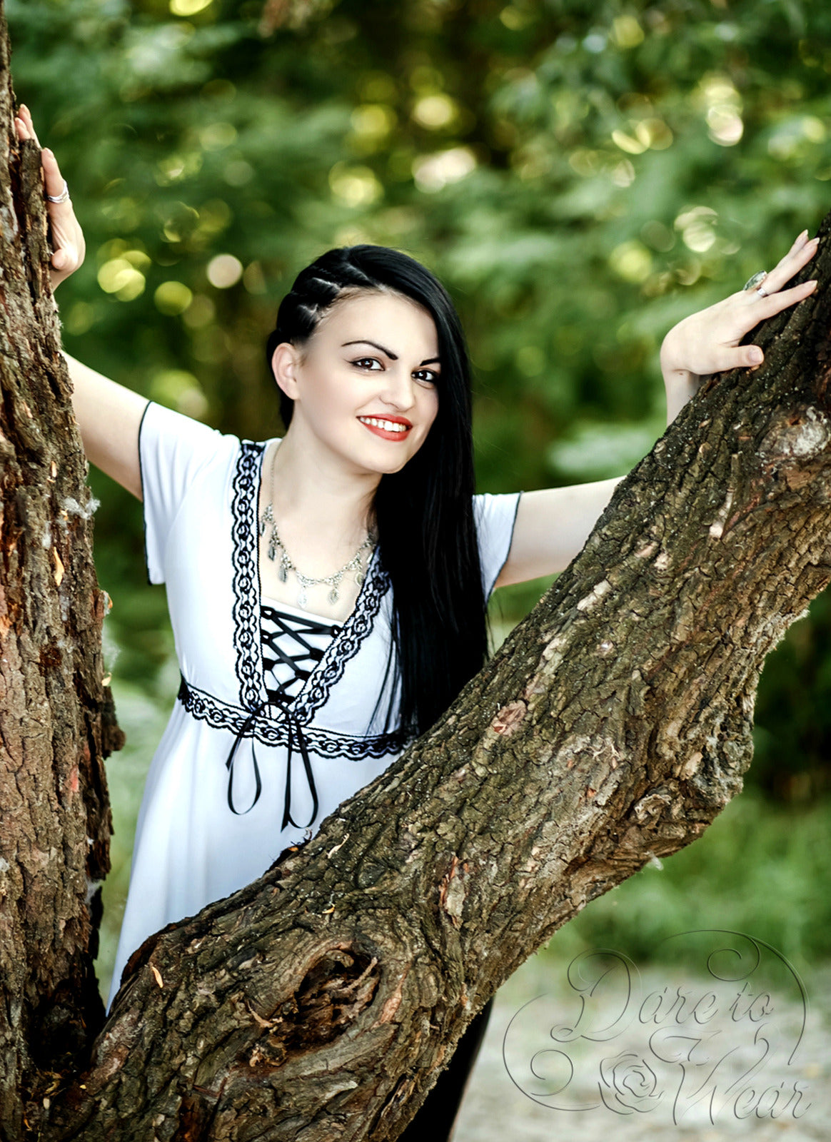 Angel Top in Emerald/Black