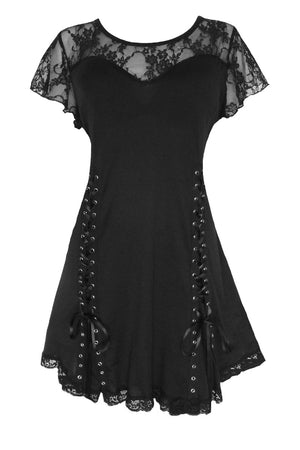 Dare to Wear Victorian Gothic Steampunk Roxanne Corset Top in Black