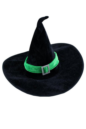 Halloween Witch hat in black/green